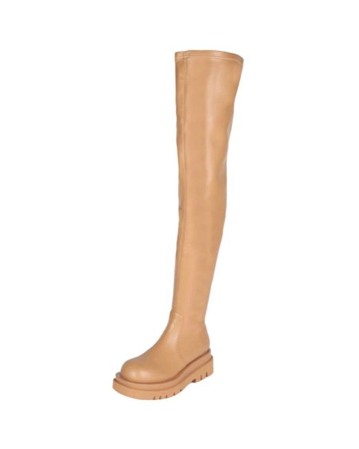 Jeffrey Campbell Natural Leder high top stiefel