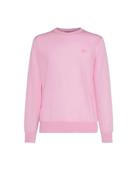 Maglione in lana vergine - rosa di DSquared² in Pink da Uomo