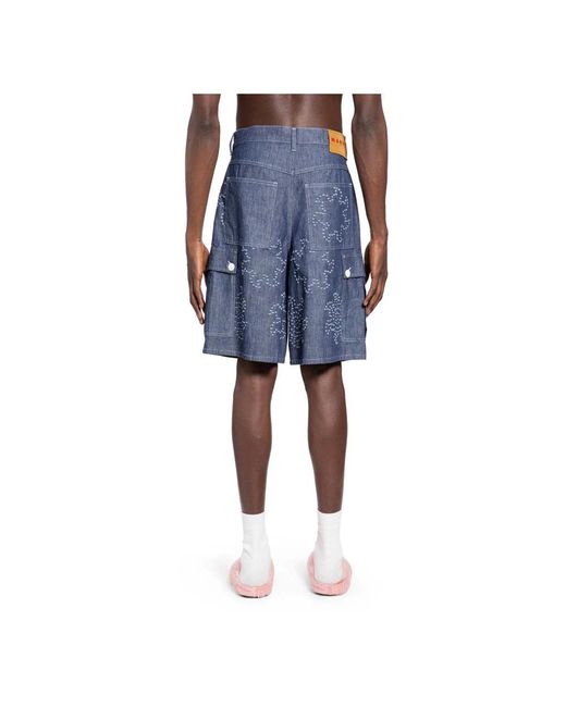 Marni Blue Denim Shorts for men
