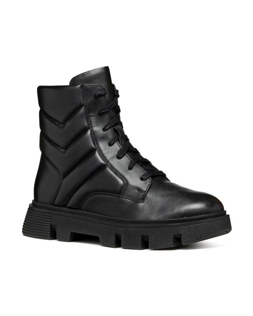 Lace-Up Boots di Geox in Black