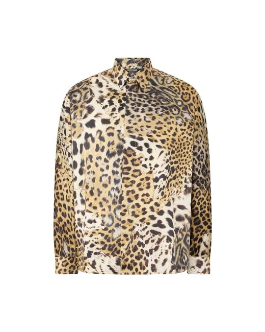 Roberto Cavalli Natural Casual Shirts for men