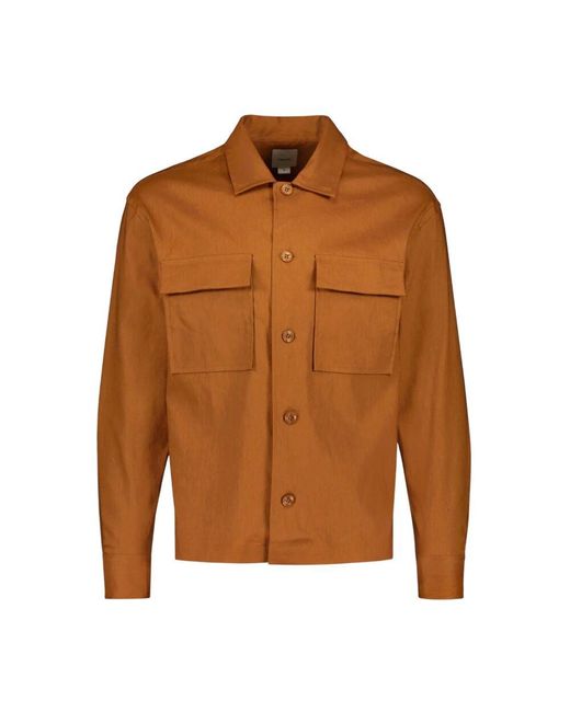 Calvin Klein Casual Kent Kragen Knopfhemd in Brown für Herren