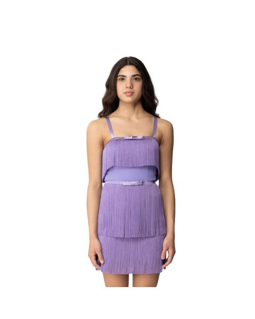 Elisabetta Franchi Purple Short Dresses