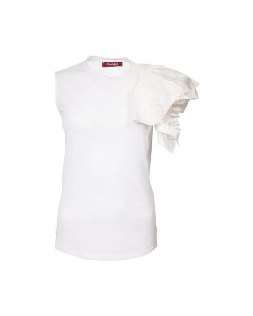 Max Mara Top Van Katoen in het White