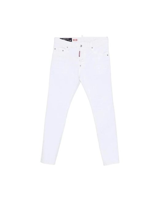 DSquared² White Skinny Jeans for men