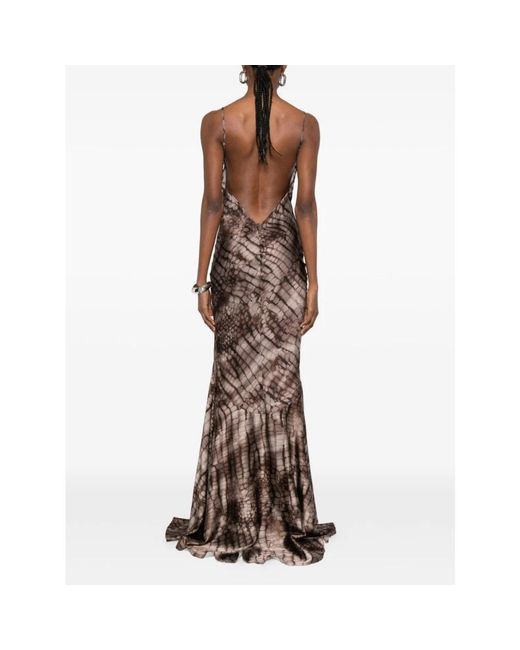 Elisabetta Franchi Brown Gowns