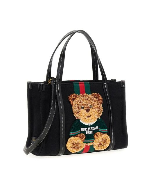 Rue Madam Black Tote Bags