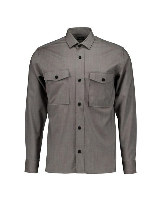 Genti Gray Casual Shirts for men