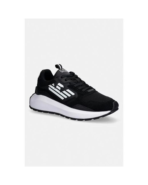 EA7 Logo Sneakers in het Black voor heren