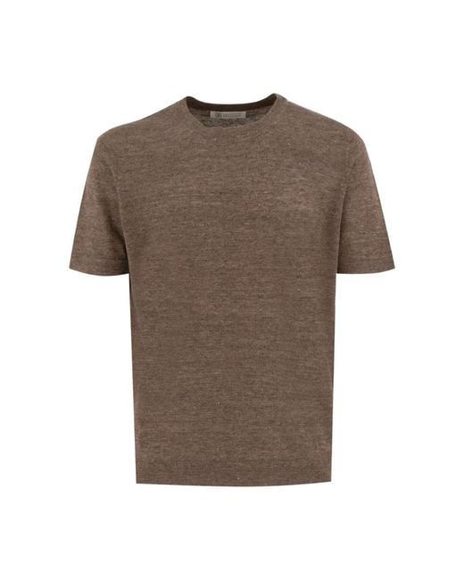 Brunello Cucinelli T-Shirts in het Brown voor heren