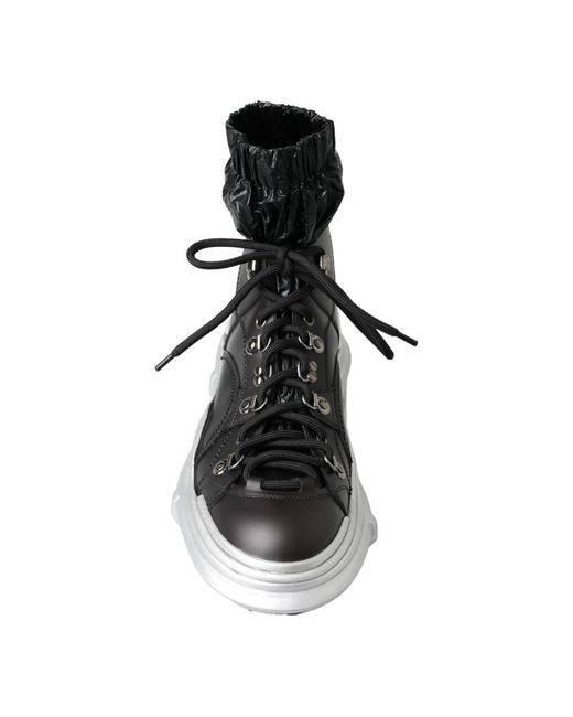 Dolce & Gabbana Schwarze high top sneakers in Black für Herren