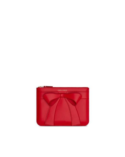 Comme des Garçons Red Top Zip Wallet