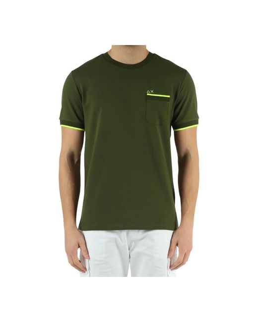 Sun 68 Green T-Shirts for men