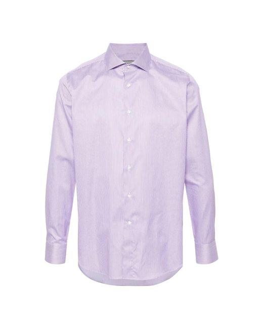 Canali Purple Casual Shirts for men