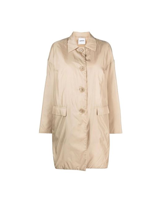 Aspesi Natural Single-Breasted Coats