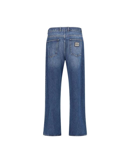 Dolce & Gabbana Oversized Denim Jeans Moderner Stil in Blue für Herren