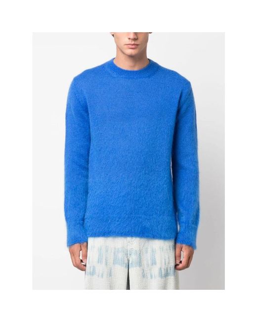 Off-White c/o Virgil Abloh Round-neck knitwear,mohair arrow gestrickter rundhalsausschnitt pullover in Blue für Herren