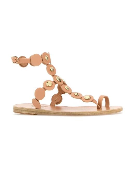 Flat Sandals Ancient Greek Sandals de color Brown