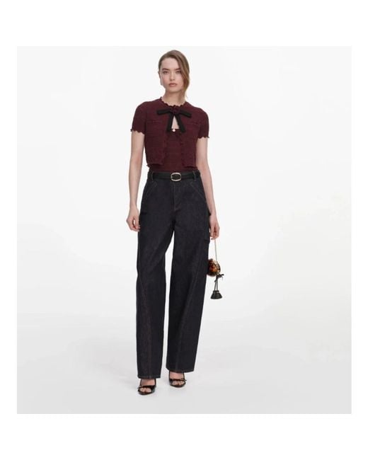 Self-Portrait Black Round-Neck Knitwear