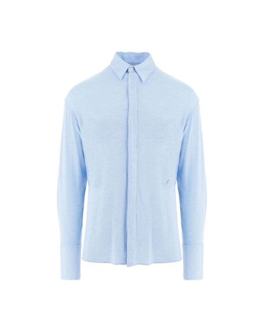 Camicie blu con tesa e circonferenza di Ferragamo in Blue da Uomo