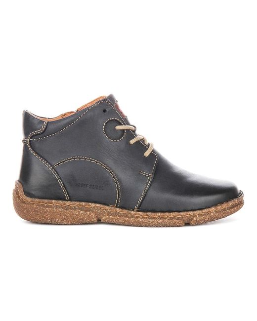 Josef Seibel Gray Lace-Up Boots
