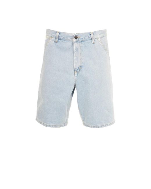 Denim shorts zip bottoni tasche di Carhartt in Blue da Uomo