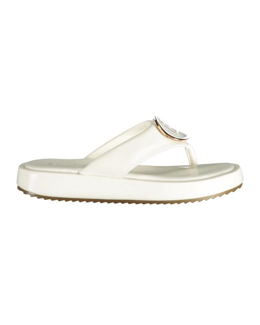 Laura Biagiotti White Flip Flops