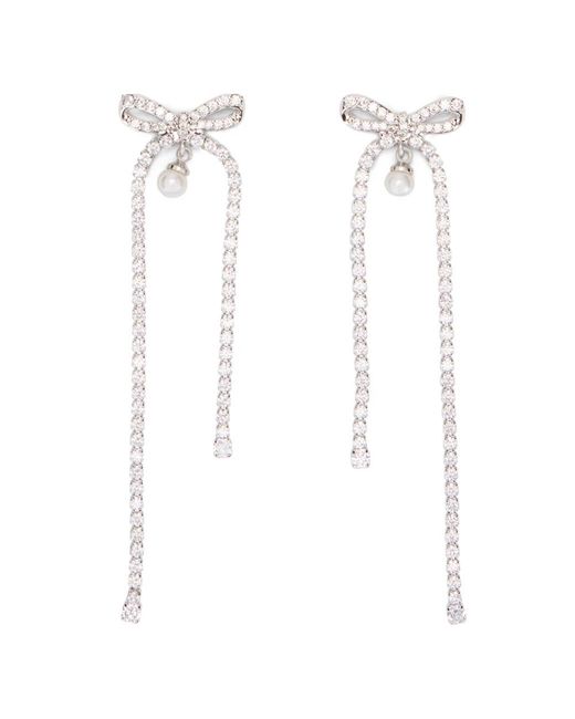 Self-Portrait White Earrings