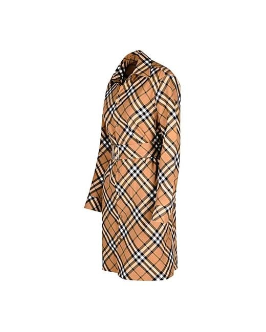 Burberry Brown Belted Coats