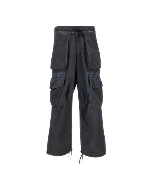 A PAPER KID Blue Wide Trousers for men