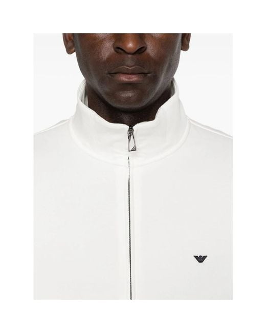 Emporio Armani White Zip-Throughs for men