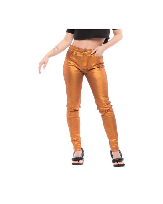Don The Fuller Orange Skinny Trousers
