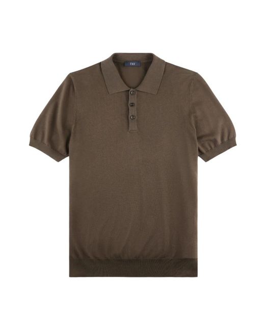 Fay Braune t-shirts und polos in Brown für Herren