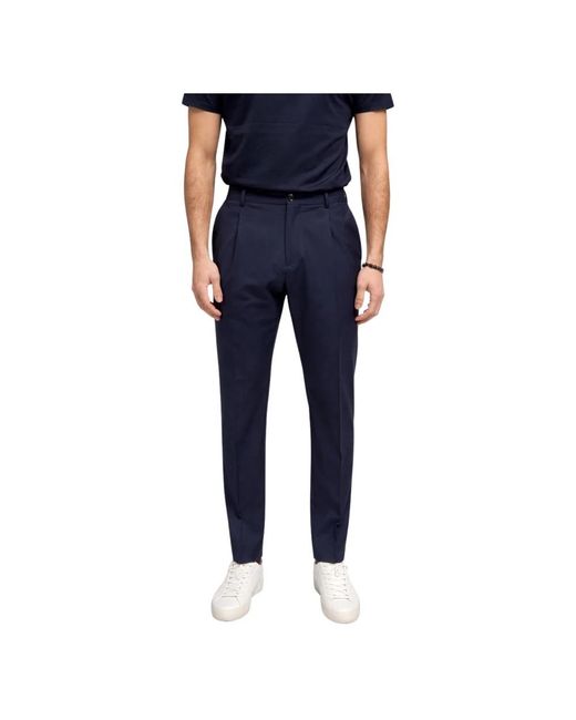 BE ABLE Blue Slim-Fit Trousers for men
