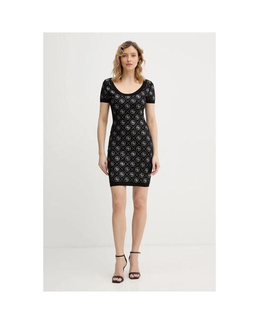 Guess 4G Knit Jurk in het Black