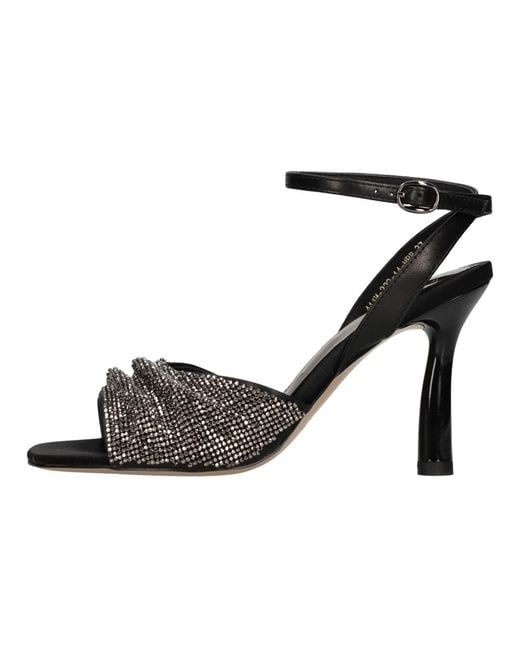 Emanuélle Vee Black High Heel Sandals