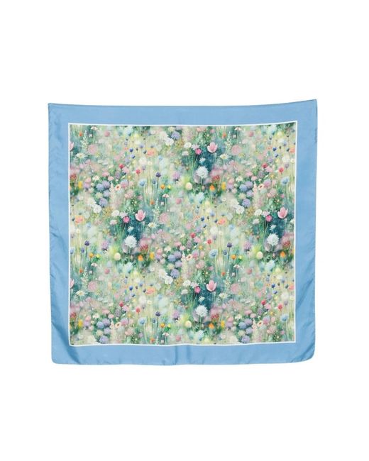 D'Aniello Blue Silky Scarves
