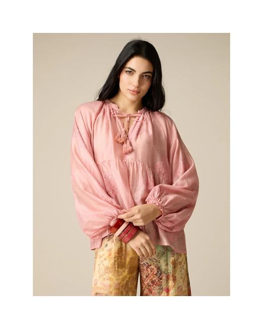 Blouses Oltre en coloris Pink