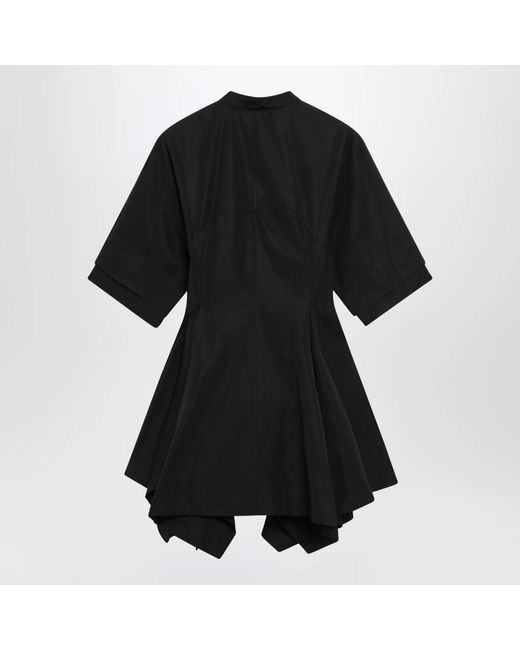 Alaïa Panel Poplin Jurk in het Black