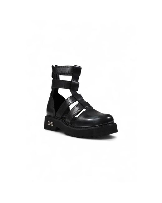 Cult Black Flat Sandals
