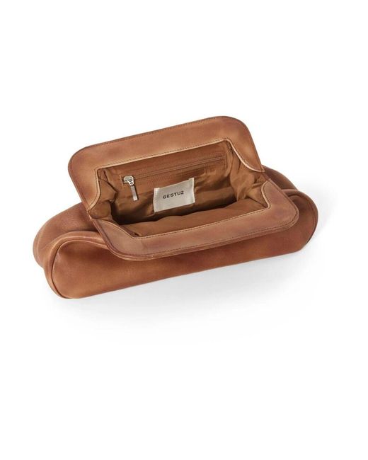 Gestuz Brown Geprägte clutch-tasche