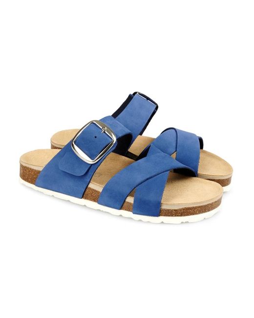 Rohde Blue Flat sandals