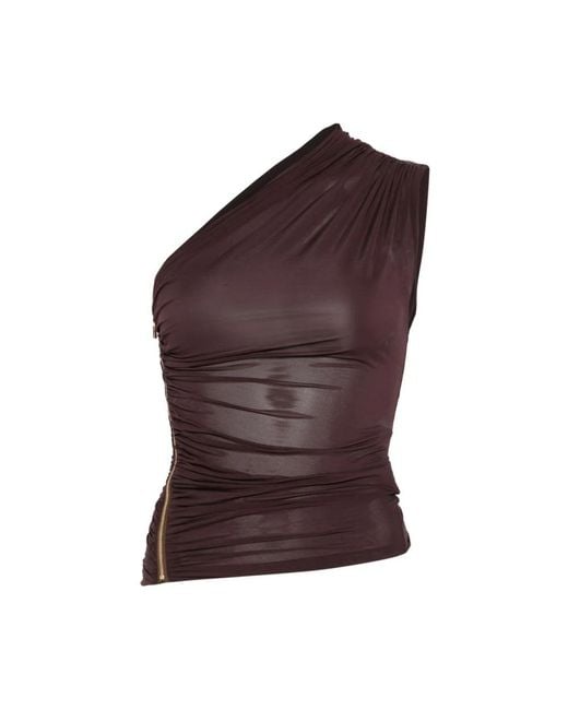 Elisabetta Franchi Brown Sleeveless Tops