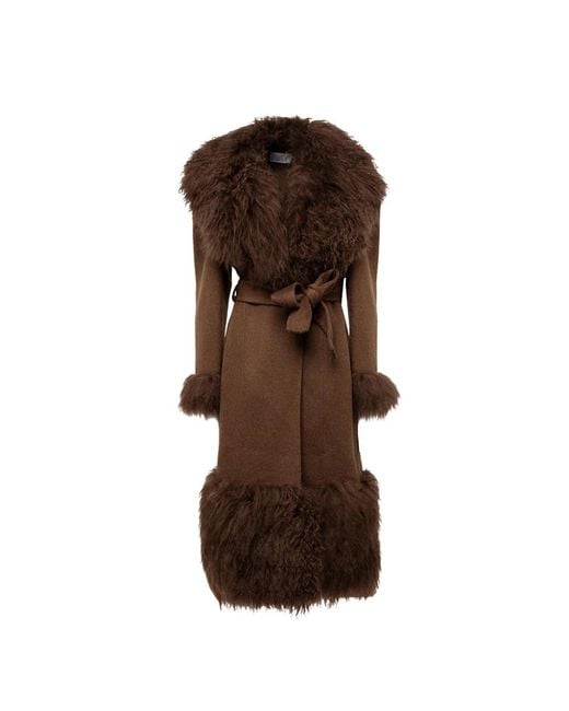 GIUSEPPE DI MORABITO Brown Belted Coats