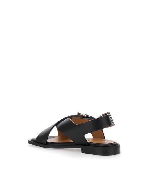 Ganni Black Flat sandals