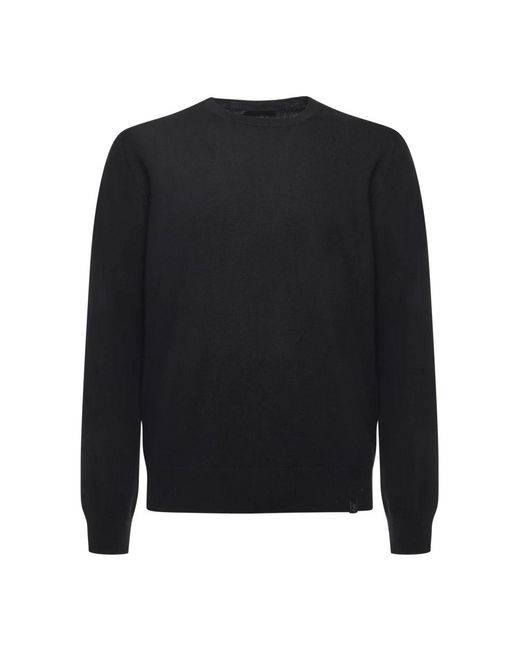 Fay Black Round-Neck Knitwear for men