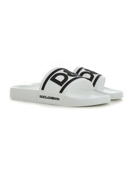 Shoes > flip flops & sliders > sliders Dolce & Gabbana pour homme en coloris White