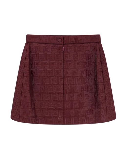 Fendi Red Short Skirts