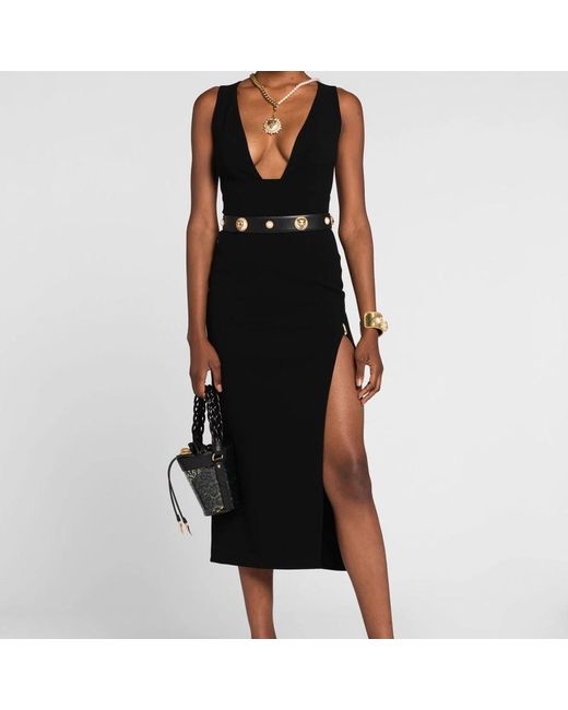 Roberto Cavalli Black Midi Dresses