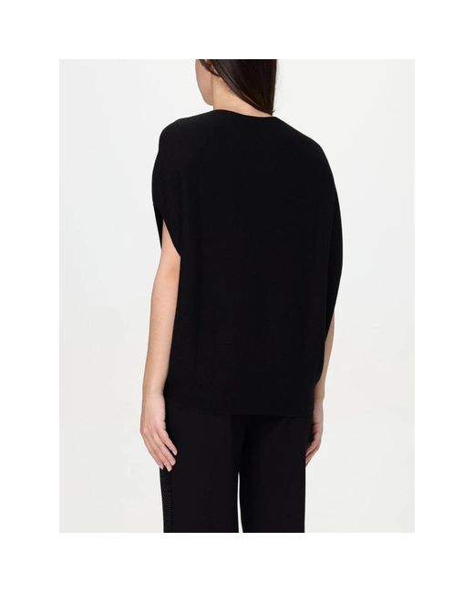 Emporio Armani Black Round-Neck Knitwear